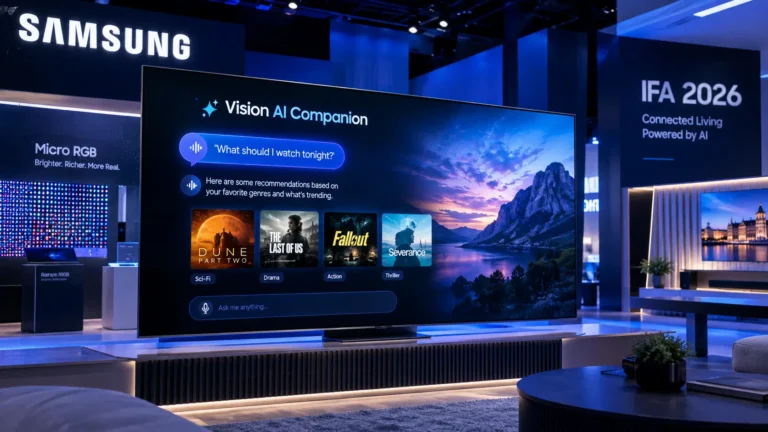 Samsung Vision AI Companion at IFA 2026 bringing conversational AI and personalized recommendations to smart TVs